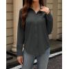 imagesiliteelon Button Down Dress Shirts for Women Long Sleeve Wrinkle Free Shirts Solid Work Business Formal Button Up ShirtDark Shadows