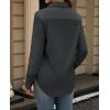 imagesiliteelon Button Down Dress Shirts for Women Long Sleeve Wrinkle Free Shirts Solid Work Business Formal Button Up ShirtDark Shadows
