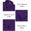 imagesiliteelon Button Down Dress Shirts for Women Long Sleeve Wrinkle Free Shirts Solid Work Business Formal Button Up ShirtDeep Purple