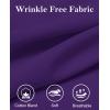 imagesiliteelon Button Down Dress Shirts for Women Long Sleeve Wrinkle Free Shirts Solid Work Business Formal Button Up ShirtDeep Purple