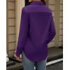 imagesiliteelon Button Down Dress Shirts for Women Long Sleeve Wrinkle Free Shirts Solid Work Business Formal Button Up ShirtDeep Purple