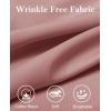 imagesiliteelon Button Down Dress Shirts for Women Long Sleeve Wrinkle Free Shirts Solid Work Business Formal Button Up ShirtDusty Rose