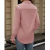 imagesiliteelon Button Down Dress Shirts for Women Long Sleeve Wrinkle Free Shirts Solid Work Business Formal Button Up ShirtDusty Rose