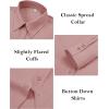 imagesiliteelon Button Down Dress Shirts for Women Long Sleeve Wrinkle Free Shirts Solid Work Business Formal Button Up ShirtDusty Rose