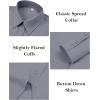 imagesiliteelon Button Down Dress Shirts for Women Long Sleeve Wrinkle Free Shirts Solid Work Business Formal Button Up ShirtGray