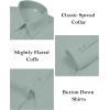 imagesiliteelon Button Down Dress Shirts for Women Long Sleeve Wrinkle Free Shirts Solid Work Business Formal Button Up ShirtGreen