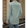 imagesiliteelon Button Down Dress Shirts for Women Long Sleeve Wrinkle Free Shirts Solid Work Business Formal Button Up ShirtGreen