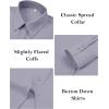 imagesiliteelon Button Down Dress Shirts for Women Long Sleeve Wrinkle Free Shirts Solid Work Business Formal Button Up ShirtLight Gray