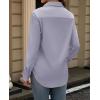 imagesiliteelon Button Down Dress Shirts for Women Long Sleeve Wrinkle Free Shirts Solid Work Business Formal Button Up ShirtLight Gray