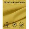 imagesiliteelon Button Down Dress Shirts for Women Long Sleeve Wrinkle Free Shirts Solid Work Business Formal Button Up ShirtMustard