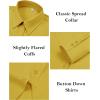 imagesiliteelon Button Down Dress Shirts for Women Long Sleeve Wrinkle Free Shirts Solid Work Business Formal Button Up ShirtMustard