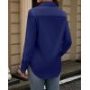imagesiliteelon Button Down Dress Shirts for Women Long Sleeve Wrinkle Free Shirts Solid Work Business Formal Button Up ShirtNavy Blue