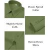 imagesiliteelon Button Down Dress Shirts for Women Long Sleeve Wrinkle Free Shirts Solid Work Business Formal Button Up ShirtOlive