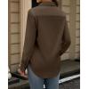 imagesiliteelon Button Down Dress Shirts for Women Long Sleeve Wrinkle Free Shirts Solid Work Business Formal Button Up ShirtPinecone
