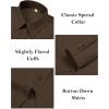 imagesiliteelon Button Down Dress Shirts for Women Long Sleeve Wrinkle Free Shirts Solid Work Business Formal Button Up ShirtPinecone