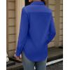 imagesiliteelon Button Down Dress Shirts for Women Long Sleeve Wrinkle Free Shirts Solid Work Business Formal Button Up ShirtRoyal Blue