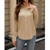 imagesiliteelon Button Down Dress Shirts for Women Long Sleeve Wrinkle Free Shirts Solid Work Business Formal Button Up ShirtSheepskin