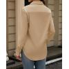 imagesiliteelon Button Down Dress Shirts for Women Long Sleeve Wrinkle Free Shirts Solid Work Business Formal Button Up ShirtSheepskin