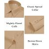 imagesiliteelon Button Down Dress Shirts for Women Long Sleeve Wrinkle Free Shirts Solid Work Business Formal Button Up ShirtSheepskin