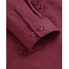 imagesiliteelon Button Down Shirts Dress Shirts for Women Long Sleeve Womens Work Shirts Regular Fit Cotton Dress ShirtsBurgundy