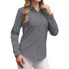 imagesiliteelon Button Down Shirts Dress Shirts for Women Long Sleeve Womens Work Shirts Regular Fit Cotton Dress ShirtsCharcoal Gray