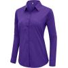imagesiliteelon Button Down Shirts Dress Shirts for Women Long Sleeve Womens Work Shirts Regular Fit Cotton Dress ShirtsDeep Purple