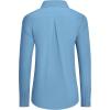 imagesiliteelon Button Down Shirts Dress Shirts for Women Long Sleeve Womens Work Shirts Regular Fit Cotton Dress ShirtsDenim Blue