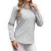 imagesiliteelon Button Down Shirts Dress Shirts for Women Long Sleeve Womens Work Shirts Regular Fit Cotton Dress ShirtsLight Gray