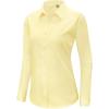 imagesiliteelon Button Down Shirts Dress Shirts for Women Long Sleeve Womens Work Shirts Regular Fit Cotton Dress ShirtsPale Yellow