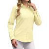 imagesiliteelon Button Down Shirts Dress Shirts for Women Long Sleeve Womens Work Shirts Regular Fit Cotton Dress ShirtsPale Yellow