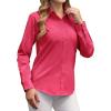 imagesiliteelon Button Down Shirts Dress Shirts for Women Long Sleeve Womens Work Shirts Regular Fit Cotton Dress ShirtsRed