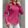 imagesiliteelon Button Down Shirts Dress Shirts for Women Long Sleeve Womens Work Shirts Regular Fit Cotton Dress ShirtsRose Pink