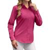 imagesiliteelon Button Down Shirts Dress Shirts for Women Long Sleeve Womens Work Shirts Regular Fit Cotton Dress ShirtsRose Pink