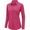 imagesiliteelon Button Down Shirts Dress Shirts for Women Long Sleeve Womens Work Shirts Regular Fit Cotton Dress ShirtsRose Pink