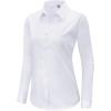 imagesiliteelon Button Down Shirts Dress Shirts for Women Long Sleeve Womens Work Shirts Regular Fit Cotton Dress ShirtsWhite