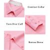 imagesiliteelon Button Down Shirts for Women Dress Shirts Cotton Long Sleeve Shirts for Women Wrinkle Free Stretch Work BlouseAll Pink