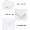 imagesiliteelon Button Down Shirts for Women Dress Shirts Cotton Long Sleeve Shirts for Women Wrinkle Free Stretch Work BlouseAll White