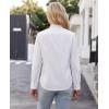 imagesiliteelon Button Down Shirts for Women Dress Shirts Cotton Long Sleeve Shirts for Women Wrinkle Free Stretch Work BlouseAll White