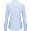 imagesiliteelon Button Down Shirts for Women Dress Shirts Cotton Long Sleeve Shirts for Women Wrinkle Free Stretch Work BlouseBlue
