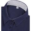 imagesiliteelon Button Down Shirts for Women Dress Shirts Cotton Long Sleeve Shirts for Women Wrinkle Free Stretch Work BlouseNavy Blue