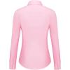 imagesiliteelon Button Down Shirts for Women Dress Shirts Cotton Long Sleeve Shirts for Women Wrinkle Free Stretch Work BlousePink