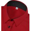 imagesiliteelon Button Down Shirts for Women Dress Shirts Cotton Long Sleeve Shirts for Women Wrinkle Free Stretch Work BlouseRed