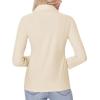 imagesiliteelon Button Down Shirts for Women Slim fit Long Sleeve Stretch Dress Shirts Work Shirt Wrinkle Free Office BlousesBeige