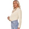 imagesiliteelon Button Down Shirts for Women Slim fit Long Sleeve Stretch Dress Shirts Work Shirt Wrinkle Free Office BlousesBeige