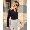 imagesiliteelon Button Down Shirts for Women Slim fit Long Sleeve Stretch Dress Shirts Work Shirt Wrinkle Free Office BlousesBlack