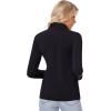 imagesiliteelon Button Down Shirts for Women Slim fit Long Sleeve Stretch Dress Shirts Work Shirt Wrinkle Free Office BlousesBlack