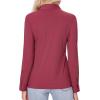 imagesiliteelon Button Down Shirts for Women Slim fit Long Sleeve Stretch Dress Shirts Work Shirt Wrinkle Free Office BlousesBurgundy