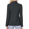 imagesiliteelon Button Down Shirts for Women Slim fit Long Sleeve Stretch Dress Shirts Work Shirt Wrinkle Free Office BlousesDark Grey