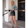 imagesiliteelon Button Down Shirts for Women Slim fit Long Sleeve Stretch Dress Shirts Work Shirt Wrinkle Free Office BlousesGray