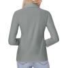 imagesiliteelon Button Down Shirts for Women Slim fit Long Sleeve Stretch Dress Shirts Work Shirt Wrinkle Free Office BlousesGray